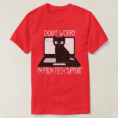 Tech SupportのImを心配しなおもしろいいCat Im Tシャツ (デザイン正面)