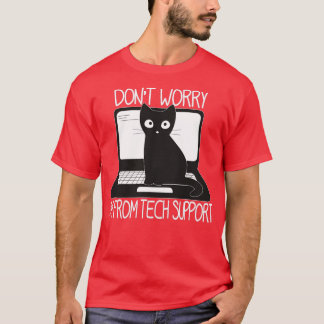 Tech SupportのImを心配しなおもしろいいCat Im Tシャツ