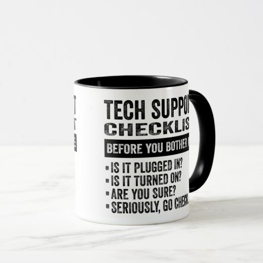 TECH SUPPORT CHECKLIST マグカップ (正面右)