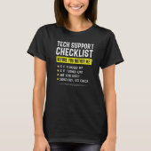 Tech Support Checklist  Computer Geek Sysadmin Pre Tシャツ (正面)