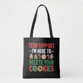 Tech Support Christmas Cookies Funny Work  トートバッグ (正面)