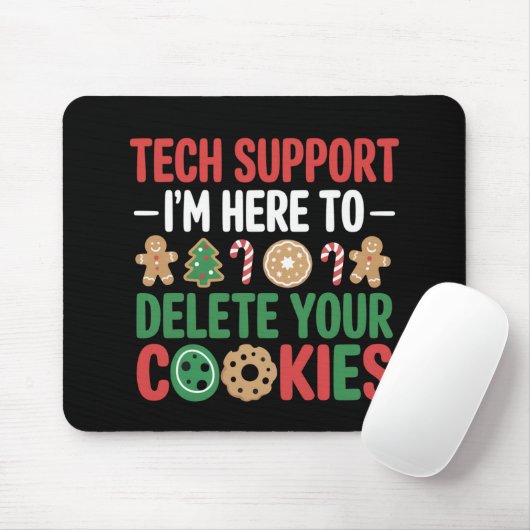 Tech Support Christmas Cookies Funny Work  マウスパッド (マウス)