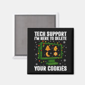 Tech Support Delete Your Cookies Men Ugly Christma マグネット (正面/裏面)