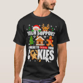 Tech Support Delete Your Cookies Men Ugly Christma Tシャツ (正面)