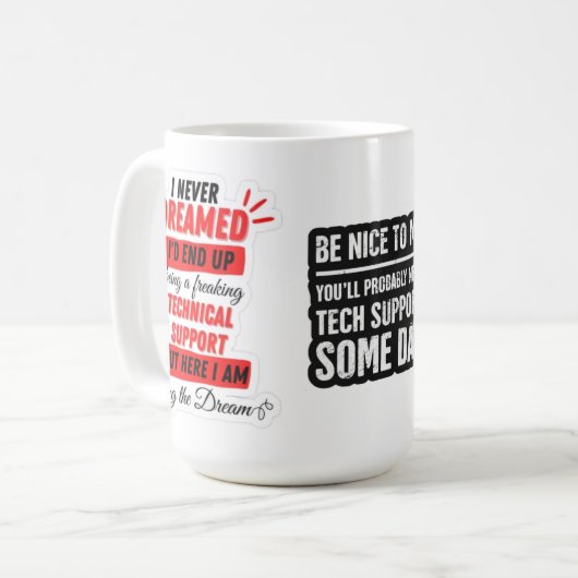 Tech support Mok コーヒーマグカップ (正面左)