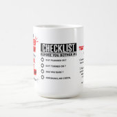 Tech support Mok checklist コーヒーマグカップ (中央)