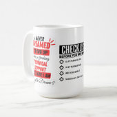 Tech support Mok checklist コーヒーマグカップ (正面左)