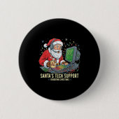 Tech Support Rebooting s Computer Santa Santa Humo 缶バッジ (正面)