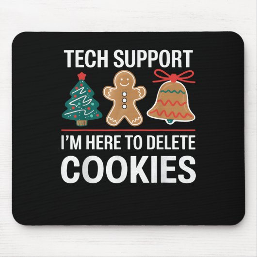 Tech Suprt クッキーを削除します Xmas クリスマス マウスパッド (正面)