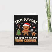 Tech Suprt Christmas Cookies Women Men Funny Chris カード (正面)