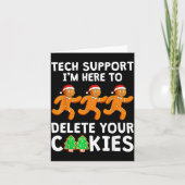 Tech Suprt Christmas Cookies Women Men Funny Chris カード (正面)