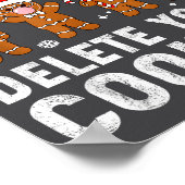 Tech Suprt Christmas Cookies Women Men Funny Chris ポスター (角)