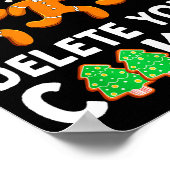 Tech Suprt Christmas Cookies Women Men Funny Chris ポスター (角)