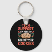 Tech Suprt Christmas Helpdesk Computer Geek Cookie キーホルダー (正面)