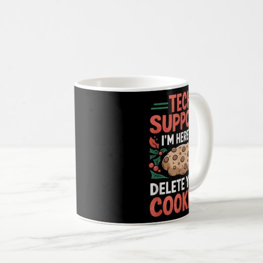 Tech Suprt Christmas Helpdesk Computer Geek Cookie コーヒーマグカップ (正面右)