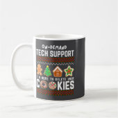 Tech Suprt Delete Cookies Funny Design Christmas P コーヒーマグカップ (左)