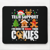 Tech Suprt Delete Your Cookies Men Ugly Christmas  マウスパッド (正面)
