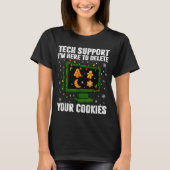 Tech Suprt Delete Your Cookies Men Ugly Christmas  Tシャツ (正面)