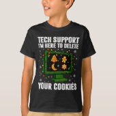 Tech Suprt Delete Your Cookies Men Ugly Christmas  Tシャツ (正面)