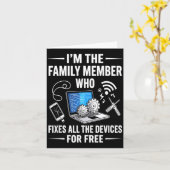 Tech Suprt Design For Men, Boys, Dad. Funny Meme  カード (黄色い花)