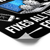 Tech Suprt Design For Men, Boys, Dad. Funny Meme ポスター (角)