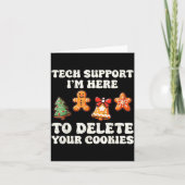 Tech Suprt Here To Delete Cookies Gingerbread Teac カード (正面)