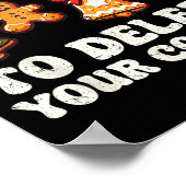 Tech Suprt Here To Delete Cookies Gingerbread Teac ポスター (角)