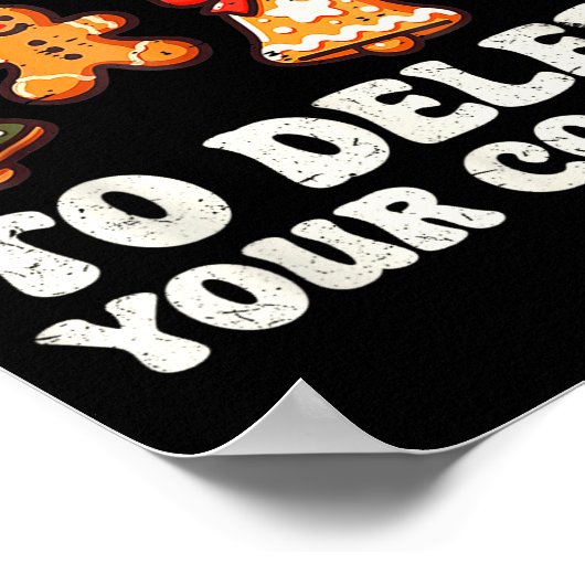 Tech Suprt Here To Delete Cookies Gingerbread Teac ポスター (角)