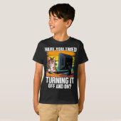 Tech Suprt Humor I Cat Engineer Computer It Guy  Tシャツ (正面フル)