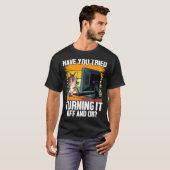 Tech Suprt Humor I Cat Engineer Computer It Guy  Tシャツ (正面フル)