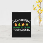 Tech Suprt I'm Here To Delete Your Cookies Christm カード (黄色い花)