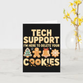 Tech Suprt I'm Here To Delete Your Cookies Christm カード (黄色い花)
