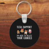 Tech Suprt I'm Here To Delete Your Cookies Christm キーホルダー (正面)