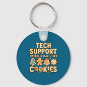 Tech Suprt I'm Here To Delete Your Cookies Christm キーホルダー (正面)
