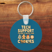 Tech Suprt I'm Here To Delete Your Cookies Christm キーホルダー (正面)