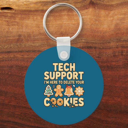 Tech Suprt I'm Here To Delete Your Cookies Christm キーホルダー (正面)