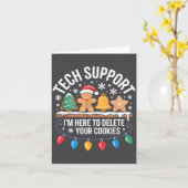 Tech Suprt Im Here To Delete Your Cookies Christma カード (黄色い花)