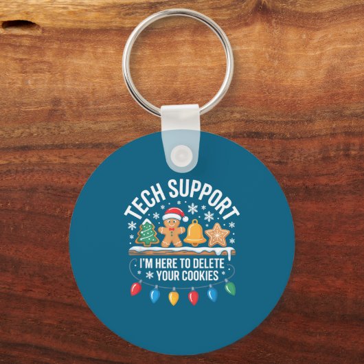 Tech Suprt Im Here To Delete Your Cookies Christma キーホルダー (正面)