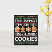 Tech Suprt I'm Here To Delete Your Cookies Ugly Ch カード (黄色い花)