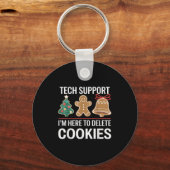 Tech Suprt I'm Here To Delete Your Cookies Xmas Ch キーホルダー (正面)