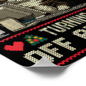 Tech Suprts Cat Engineer Computer Ugly Christmas S ポスター (角)