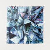 Tech tech triangle crystal background. タペストリー (正面(横))