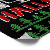 Tech The Halls Ugly Computer Geek Festive Christma ポスター (角)