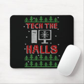 Tech The Halls Ugly Computer Geek Festive Christma マウスパッド (マウス)