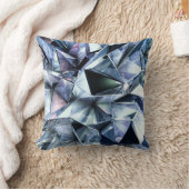 Tech Triangle Crystal: 3D背景 クッション (ブランケット)