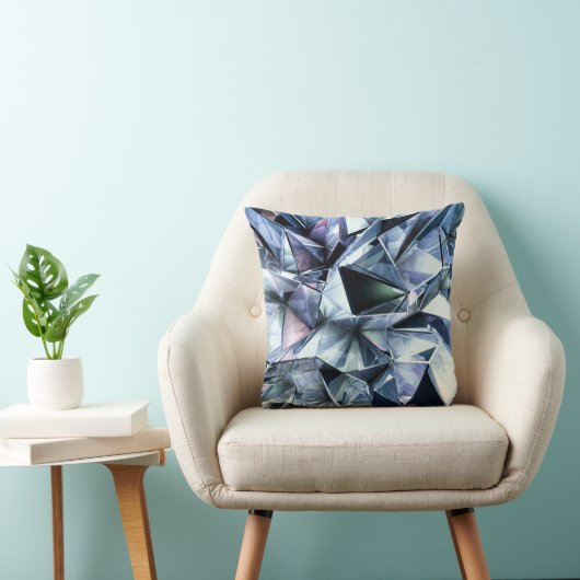 Tech Triangle Crystal: 3D背景 クッション (椅子)