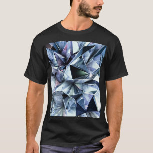 Tech Triangle Crystal: 3D背景 Tシャツ