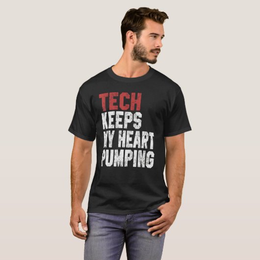 Tech Women 男性へ Technology Cyber Codingギーク Tシャツ (正面フル)