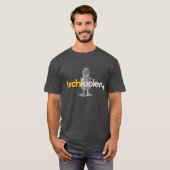 Techfooleryのロボットロゴ-人 Tシャツ (正面フル)