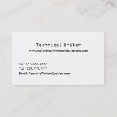 Techicalの執筆名刺 名刺 (裏面)